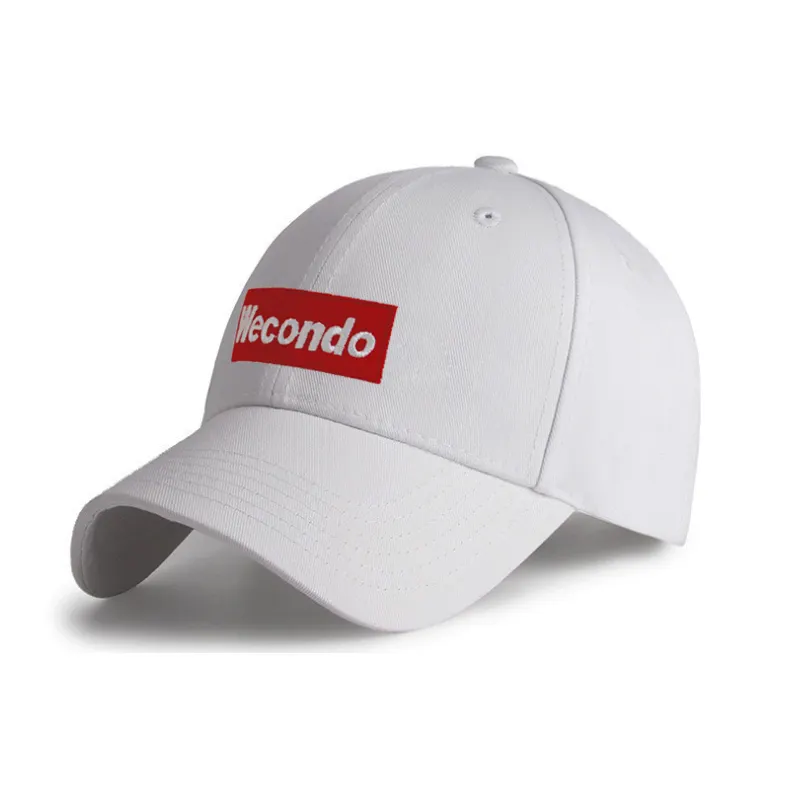 Custom design high quality fashion embroidered logo cotton 6 panel baseball hats black white baseball cap