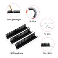 Extensions de cils naturels volumineux faits à la main, sans cruauté, noirs naturels, courbures C, D, .10, .15, .20, longueur 8-18mm