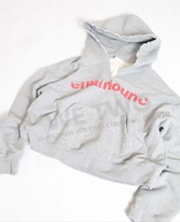 Épingle de sûreté personnalisée coupée et cousue sérigraphie Baggy Boxy Fit pull à épaules tombantes Streetwear en détresse sweats à capuche pour hommes