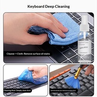 Kit de nettoyage pour ordinateur, nettoyant pour écran, kit pour ordinateur portable, neuf pièces, outils de nettoyage pour clavier