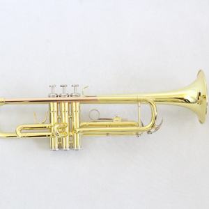 Trompette en laiton Trompette Sib Double Couleur Focustyle FTR-250 avec couvercle en tissu et boîte en mousse Surface laquée dorée - Product Image 2