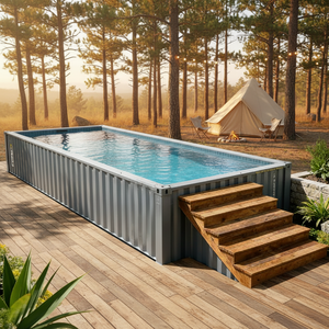 <span class=keywords><strong>Piscina</strong></span> Modular de Fibra de Vidrio de Lujo Personalizada para Niños, Resistente a los Rayos UV, Contenedor Exterior Duradero de 40 pies/20 pies, para Villas y Hoteles - Product Image 2