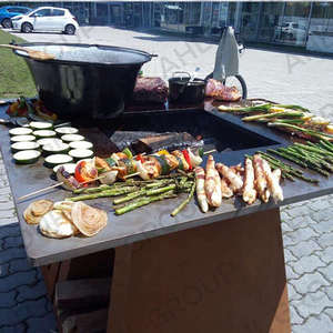 Braciere Barbecue in Acciaio Corten Stufa Robusta <span class=keywords><strong>Griglia</strong></span> da Esterno <span class=keywords><strong>Griglia</strong></span> Barbecue Braciere in Acciaio Corten Griglie BBQ per Giardino - Product Image 4