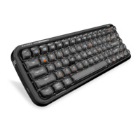 2,4 Ghz BTE Inalámbrico 68 Teclas Semi Transparentes Teclas USB Oficina RGB Teclado Recargable PC de Escritorio Computadora Portátil Teclados