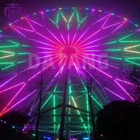 Lumière LED RGBW automatique de 45 mm 24 V pour cabochon, manège, grande roue, IP65, pour aménagement paysager et parcs à thème