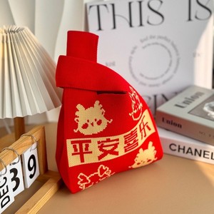 Fashion Luxury Flower Pattern Mini <b>Purse</b> Women Handbag <b>Cute</b> Knitted Tote Bag - Product Image 4