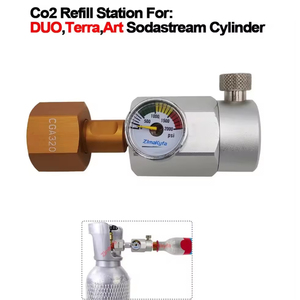 Adaptador de Recarga de CO2 Zimakyfa para Estación de Recarga, Compatible con SodaStream DUO Art Terra, Conexión Rápida, Cilindro Grande, Tanque de Carbonato OEM - Product Image 2