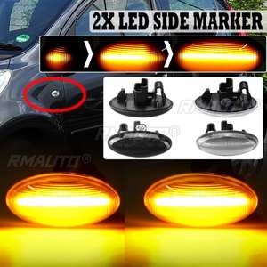2x Clignotants latéraux dynamiques à LED séquentiels pour Peugeot 307 206 207 407 107 et Citroën C1 C2 C3 - Product Image 1