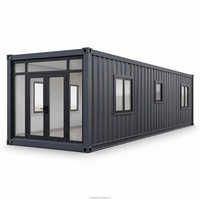 Maison conteneur modulaire extensible de 40 pieds pour hôtel, villa, complexe balnéaire, résistant à l'eau, certifiée CE