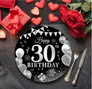 Articles de fête Ensemble de vaisselle 168 pièces Cheers et bières à 30 ans Décorations de fête Assiettes Serviettes Tasses Ensemble de couverts Sert 24 - Product Image 1