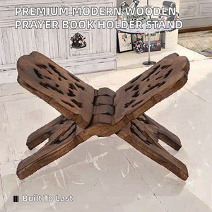 Support pour tapis de prière, support pour tapis de prière, vente en gros, qualité supérieure, moderne, couleur unie, bois, support de forme personnalisé, table - Product Image 2