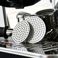 Filter Kopi Espresso Shower Puck dari Baja Anti Karat, Dapat Digunakan Kembali, Saringan Kopi Disc Mesh Puck Screens