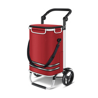 Chariot portable en aluminium personnalisé chariot utilitaire pliable pour monter les escaliers chariot de supermarché pour les courses de blanchisserie chariot d'épicerie avec trois roues