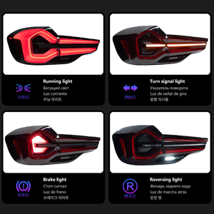 AURON para X3 G01 G08 2015-2019, Luces Traseras LED Estilo LCI, Lente Transparente Roja, 6000K, 36W, 12V, Nueva Actualización - Product Image 3