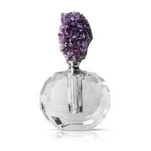 Nueva Botella de Perfume de Vidrio Cuadrada Transparente de Lujo al por Mayor para Manualidades con Tapa de Ágata - Product Image 2