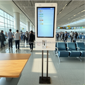 WENJIE Station <span class=keywords><strong>de</strong></span> paiement interactive à écran tactile sur pied pour intérieur, borne <span class=keywords><strong>de</strong></span> commande tout-en-un mobile avec QR, mini kiosque <span class=keywords><strong>de</strong></span> facturation et impression <span class=keywords><strong>de</strong></span> tickets KFC - Product Image 3