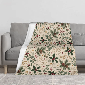 Beautiful 100% Polyester Soft Fluffy Botanical Leaf Mushroom Print Single Soft <b>Fleece</b> Blanket for Couch Bed Home - Product Image 2
