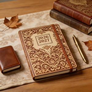 Agenda Settimanale e Mensile in Pelle con Copertina Rigida A5, Stampa Personalizzata, Consegna Rapida, Produttore di Agende - Product Image 2