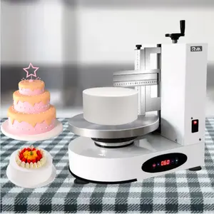 Rm Eetbare Bruidstaart Glazuur Rotatie Decoratie Decoreren Room Boter Uitgespreid Strooi Pastel Maken Machine Cake Station Prijs
