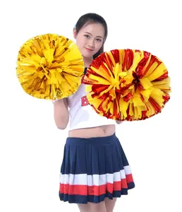 26cm Pom Poms Metallic Cheerleader Cheer Cheerleading Kids Dance