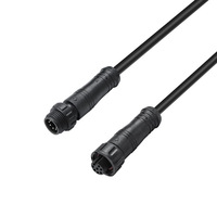 Câble d'alimentation extérieur étanche Swallowtech en nylon M12, connecteur cylindrique mâle-femelle, connecteur d'aviation IP67
