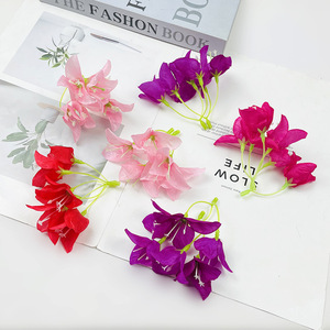 Guirnaldas de flores artificiales de buganvilia de tela de seda de 6 cm de diámetro, decoraciones para bodas, accesorios para la cabeza y pared. - Product Image 2