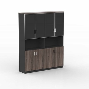 Black Modern Design Wooden Office Cabinet Low Document <b>Storage</b> <b>Filing</b> Cabinets for Kitchen School Workshop Home Office - Product Image 4