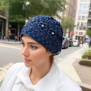 Three-dimensional lace breathable eco-friendly formal women's <b>hat</b> - Product Image 1