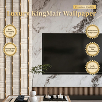 Panneau mural auto-adhésif insonorisant et imperméable en IXPE à motif marbre de luxe, rainuré moderne, marque Kingmair, garantie 5 ans