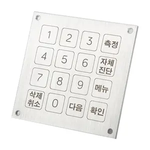 OEM factory supply IP68 waterproof bezel numeric keypad with 12 key numbers