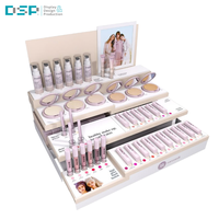 Présentoir acrylique de grande capacité de haute qualité à trois couches d'usine vietnamienne DSP écologique pour le maquillage de vernis à ongles