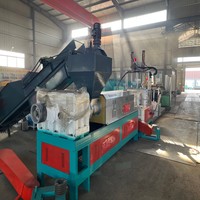 Granulateur de déchets plastiques haute capacité, machine de pelletisation PP PE PET PVC à une ou deux étapes