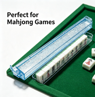 Supports de tuiles de mahjong en acrylique brillant, supports de mahjong transparents durables pour accessoires de jeu de mahjong américain