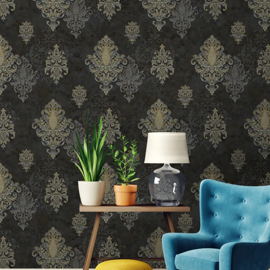 Summer Hot Sale Klassische Damaskus Designs Wallpaper 106 Tapeten rollen Abnehmbare PVC-Tapete