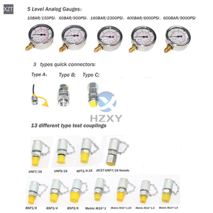 Kit de test <span class=keywords><strong>hydraulique</strong></span> pour machines de construction XZTK-60K, manomètre, instruments de mesure de pression, outil de test - Product Image 4