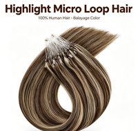 Vente en gros directe usine d'extensions de cheveux naturels micro, extensions de cheveux bouclés micro loop, extensions de cheveux bouclés micro link