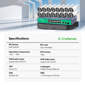 GX-YUFW-M8S-K16 dernier 8MP étanche POE NVR Kits P2P vidéo <span class=keywords><strong>Surveillance</strong></span> caméra extérieure 4K UHD système de vidéosurveillance bricolage <span class=keywords><strong>Protection</strong></span> de la maison - Product Image 2