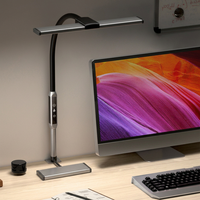 Lampe de bureau à pince LED moderne en métal flexible, bras réglable, télécommande, CRI 90 élevé, intensité variable, prix de gros technologique