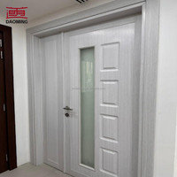 Porte battante moderne insonorisée en WPC et MDF, étanche, à bas prix, pour hôtel, chambre, bureau, villa, salle de bain, bâtiment