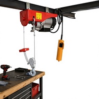 Mini-treuil électrique sans fil 110V/220V à facteur de sécurité élevé avec télécommande, système de freinage double et anti-chute