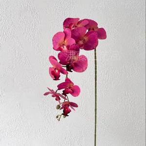 Fleur d'orchidée artificielle 3D à toucher réel pour la décoration de mariage, 9 têtes, vente en gros - Product Image 6