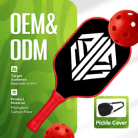 Raquette de pickleball en fibre de carbone thermoformée monobloc, noyau en nid d'abeille, face surdimensionnée, haute tolérance, équipements de pickleball pour toute la famille