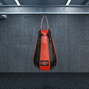 Custom Made MMA Costumes Model MC-110 PU Leather Sand Bag Black Red for <b>Boxing</b> & Punching - Product Image 2