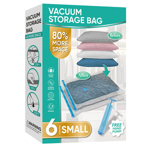 Bolsas de Vacío para Guardar Ropa con Válvula, Borde Transparente, Plegables, Comprimidas, Organizadoras, Ahorro de Espacio, Selladas para Viaje - Product Image 1