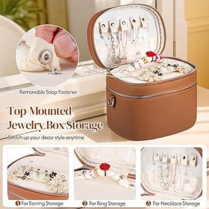 Nuova Borsa Organizer per Cosmetici Portatile con Cerniera e Manico, Stile Casual, per Esterni, in PU di Alta Qualità, per Pennelli da Trucco - Product Image 4
