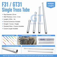 Truss en aluminium léger de 50 mm de longueur personnalisée, directement de l'usine, segment de truss à tube unique F31
