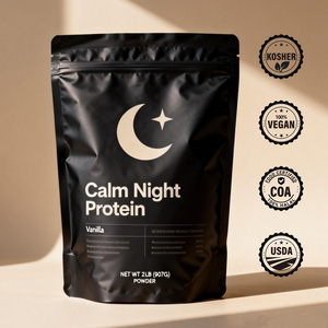 Proteína de Suero de Leche Aislada Calm Night con Magnesio y Glicina, Certificada HALAL, KOSHER, CE, COA, Opciones de Marca Propia para Clientes - Product Image 2
