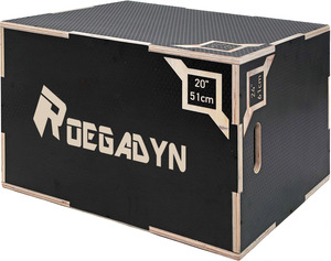 Roegadyn 3-trong-1 bằng gỗ plyometric hộp bỏ qua, nhảy & Tập Thể Dục Đào Tạo cho nhà & phòng tập thể dục tập luyện - Product Image 1