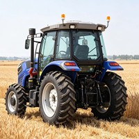 Tractor Agrícola de Servicio Pesado de 130 HP, Precio de Fábrica para Agricultura a Gran Escala