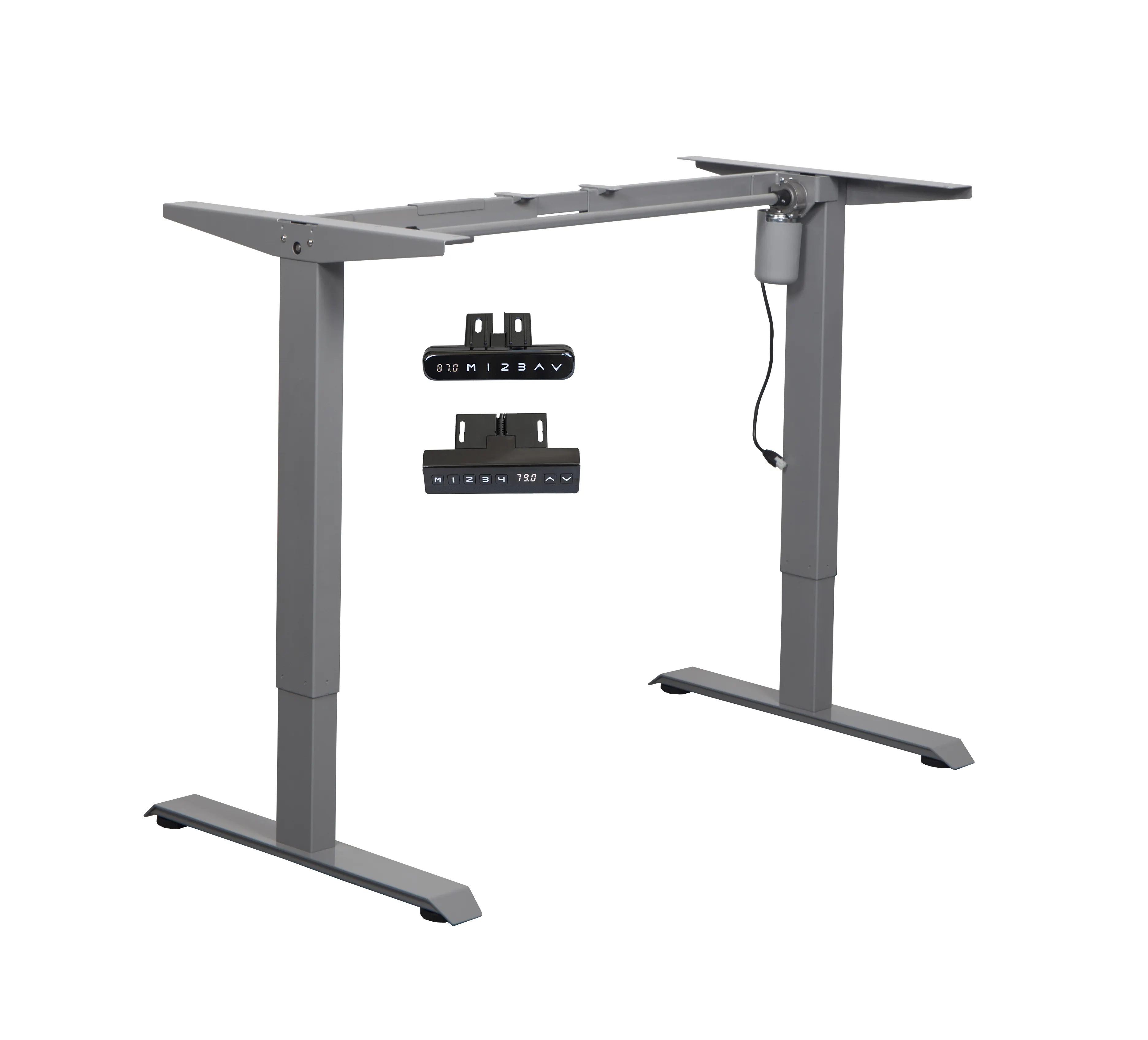 シングルモーター電子リフティングテーブル高さ調節可能なシットトゥスタンドデスクメカニズムメタルベース人間工学に基づいたオフィススタンディングデスク